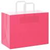 Pink Paper Bags with Handles - 50 pcs | Hipomarket UK