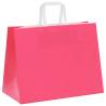 Pink Paper Bags with Handles - 50 pcs | Hipomarket UK