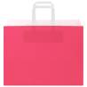 Pink Paper Bags with Handles - 50 pcs | Hipomarket UK