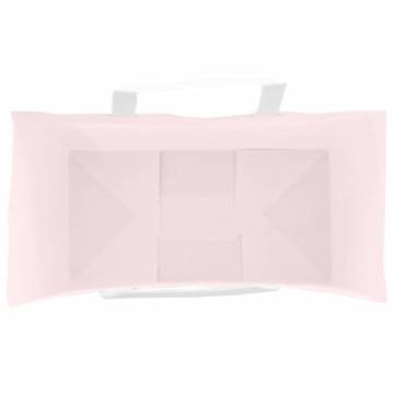 Pink Paper Bags with Handles - 50 pcs | Hipomarket UK