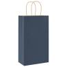 250 Blue Paper Bags with Handles | Eco-Friendly Packaging