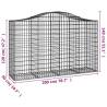 Arched Gabion Baskets (3 pcs) - Stylish Garden Barriers