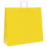 Eco-Friendly Yellow Paper Bags 50 pcs with Handles | HiPo Market