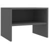 Grey Bedside Cabinet 40x30 cm | Engineered Wood Nightstand