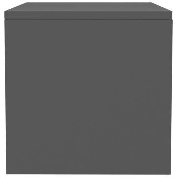 Grey Bedside Cabinet 40x30 cm | Engineered Wood Nightstand