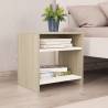  Bedside Cabinet White and Sonoma Oak 40x30x40 cm Engineered Wood Colour white and sonoma oak Quantity in Package 1 