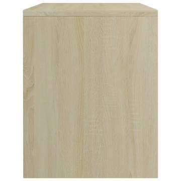 Elegant White & Sonoma Oak Bedside Cabinet | Hipomarket UK