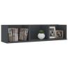 Stylish Grey CD Wall Shelf - 75x18x18 cm | Hipo Market