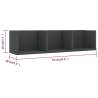 Stylish Grey CD Wall Shelf - 75x18x18 cm | Hipo Market