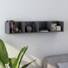  CD Wall Shelf High Gloss Grey 100x18x18 cm Engineered Wood Colour high gloss grey Quantity in Package 1 Number of Pieces 