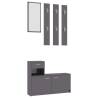 High Gloss Grey Hallway Unit - Stylish & Compact Design