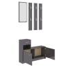 High Gloss Grey Hallway Unit - Stylish & Compact Design