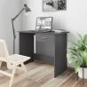  Desk High Gloss Grey 100x50x76 cm Engineered Wood Colour high gloss grey 