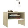 Stylish Bedside Cabinet in White & Sonoma Oak | HipoMarket