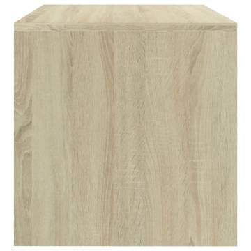 Stylish Bedside Cabinet in White & Sonoma Oak | HipoMarket