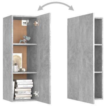 8 Piece Concrete Grey TV Cabinet Set - Stylish Storage Solution