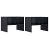  Bedside Cabinets 2 pcs High Gloss Black 40x30x30 cm Engineered Wood Colour high gloss black Quantity in Package 2 