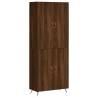 Stylish Highboard Brown Oak - 69.5x34x180 cm