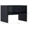 Stylish High Gloss Black Bedside Cabinets - 2 pcs Set