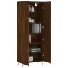 Stylish Highboard Brown Oak - 69.5x34x180 cm