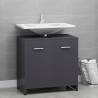  Bathroom Cabinet High Gloss Grey 60x33x61 cm Engineered Wood Colour high gloss grey Number of 1 Number of Pieces 