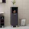  Bathroom Cabinet High Gloss Grey 30x30x95 cm Engineered Wood Colour high gloss grey Number of 1 Number of Pieces 