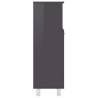 High Gloss Grey Bathroom Cabinet - 30x30x95 cm | HipoMarket