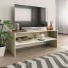  TV Cabinet White and Sonoma Oak 100x40x40 cm Engineered Wood Colour white and sonoma oak Quantity in Package 1 