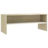 Stylish White & Sonoma Oak TV Cabinet - 100x40x40 cm