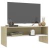 Stylish White & Sonoma Oak TV Cabinet - 100x40x40 cm