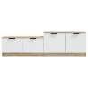 Stylish TV Cabinet in White & Sonoma Oak | HipoMarket