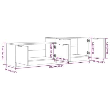 Stylish TV Cabinet in White & Sonoma Oak | HipoMarket