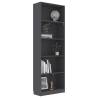 5-Tier Book Cabinet Grey | Stylish Engineered Wood Design