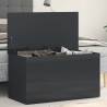  Storage Chest High Gloss Grey 84x42x46 cm Engineered Wood Colour high gloss grey Size 84 x 42 x 46 cm Quantity in Package 1 