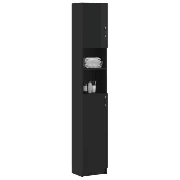 High Gloss Black Bathroom Cabinet | Stylish Storage Solution