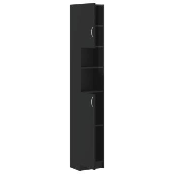 High Gloss Black Bathroom Cabinet | Stylish Storage Solution