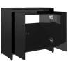 High Gloss Black Bathroom Cabinet - 60x33x61 cm | HipoMarket