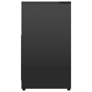 High Gloss Black Bathroom Cabinet - 60x33x61 cm | HipoMarket