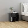  Bed Cabinet High Gloss Black 40x30x40 cm Engineered Wood Colour high gloss black Quantity in Package 1 