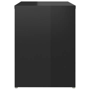 High Gloss Black Bed Cabinet - Stylish & Durable Design