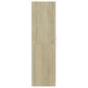 Stylish White & Sonoma Oak Wardrobe - 80x52x180 cm