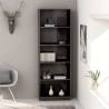 5-Tier Book Cabinet High Gloss Grey - Modern Design | Hipo Market