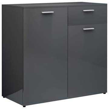 High Gloss Grey Sideboard - Stylish Storage Solution