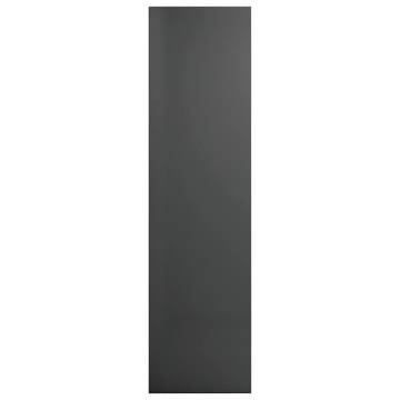 Sleek High Gloss Grey Book Cabinet & TV Cabinet - 36x30x114 cm