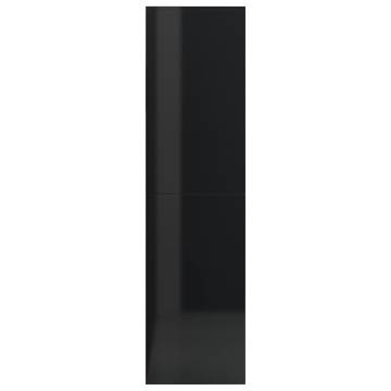 High Gloss Black Book Cabinet & Room Divider 155x24x160 cm