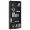 5-Tier Grey Book Cabinet - Stylish & Durable Storage Solution