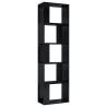 High Gloss Black Book Cabinet & Room Divider - 45x24x159 cm