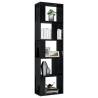 High Gloss Black Book Cabinet & Room Divider - 45x24x159 cm