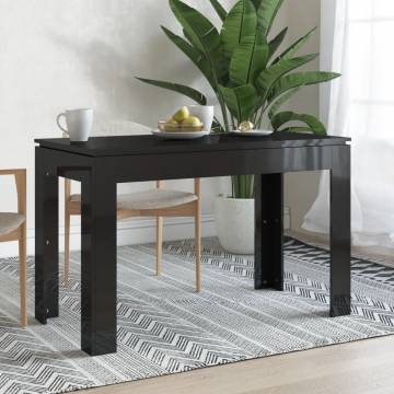 High Gloss Black Dining Table 120x60 cm | Hipomarket