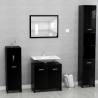  Bathroom Furniture Set High Gloss Black Engineered Wood Colour high gloss black Number of 1 Number of Pieces 2 